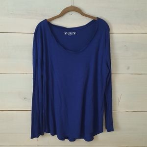 5/$25 Cato long sleeve scoop neck top